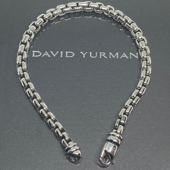 David Yurman 5mm Box Chain Men’s Silver Br… - Picture 2 of 7